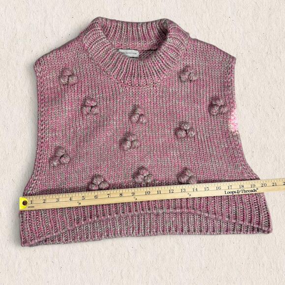 Urban Outfitters Chunky Knit Cropped Sweater Top - Size M - Pink Coquette Preppy - Picture 8 of 8